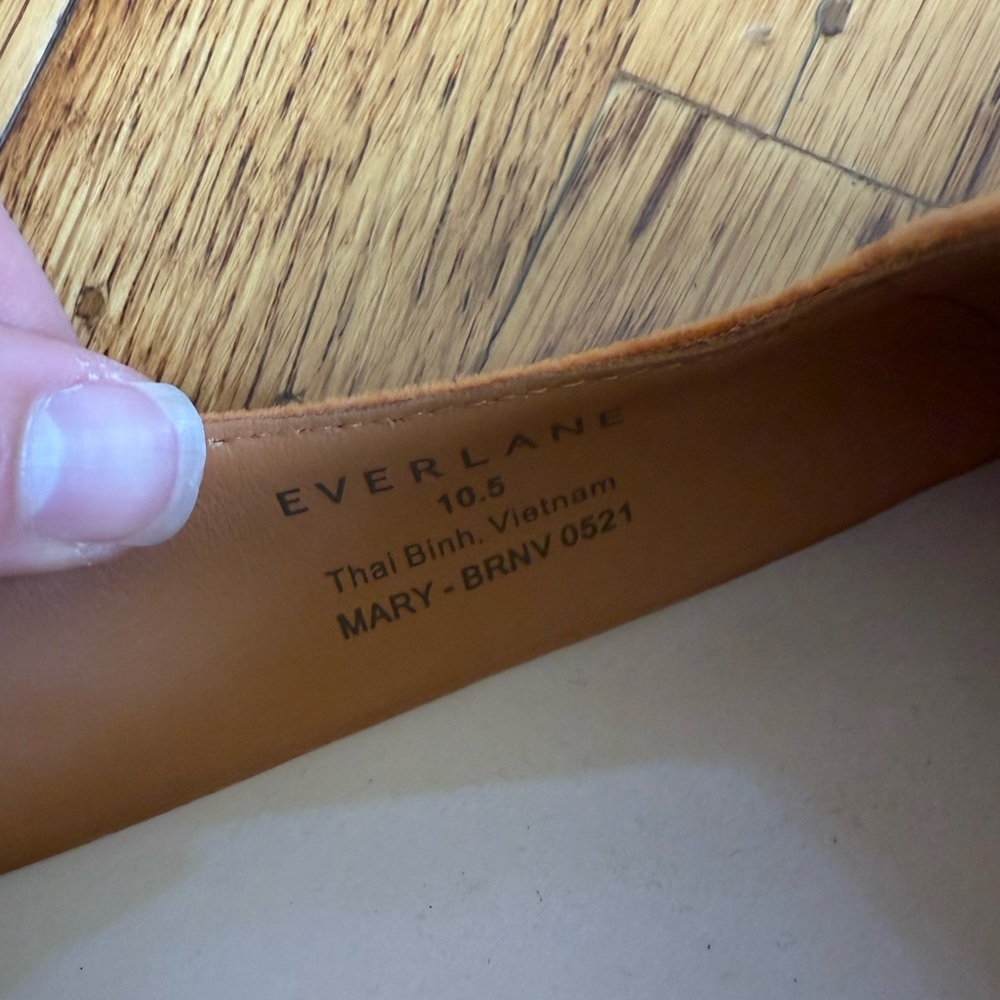 Everlane The Mary Jane in Toasted Almond Velvet Womens Flats Shoes Size 10.5 - Picture 7 of 7